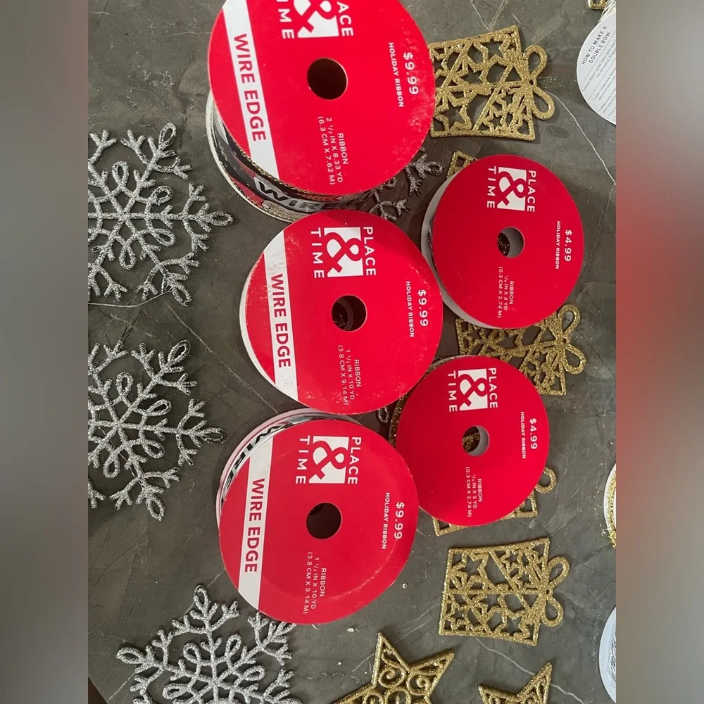 Festive Wire Edge Ribbon Set - Picture 7 of 7